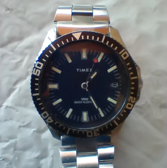 Timex | Accessories | Vintage Timex Diver Watch Mens Silver